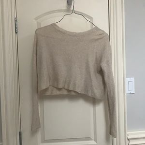Tan wool crop sweater